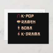 Carte Postale Cadeau KPOP (Devant / Derrière)