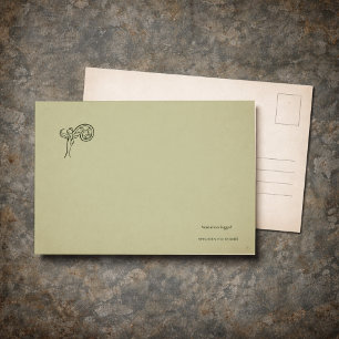 Carte Postale Cadeau lecteur du jardin botanique de la sombre ac