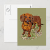 Carte Postale Cadeau miniature Dachshund (Devant / Derrière)