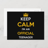 Carte Postale Cadeau officiel d'adolescent (Devant / Derrière)