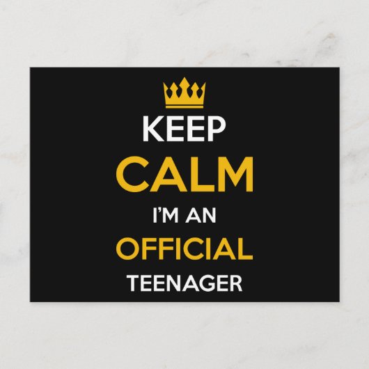 Carte Postale Cadeau officiel d'un adolescent (Devant)