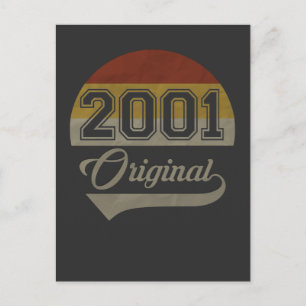 Carte Postale Cadeau original 20e anniversaire vintage 2001 homm