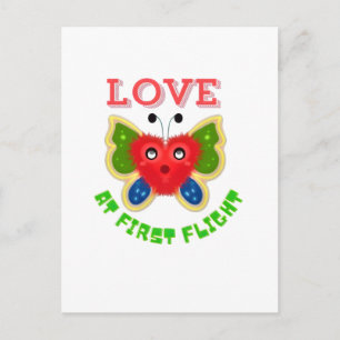 Carte Postale Cadeau Papillon Cœur Flou Personnalisé