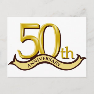 Carte Postale Cadeau personnalisé du 50e anniversaire