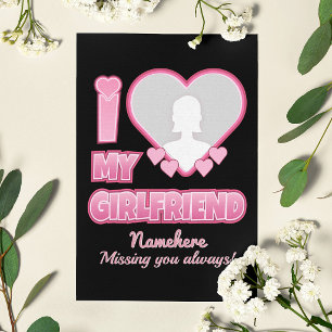 Carte Postale Cadeau personnalisé Je t'aime ma copine – Ajoutez