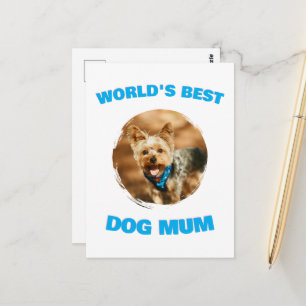Carte Postale Cadeau personnalisé minimal meilleur chien chat ma