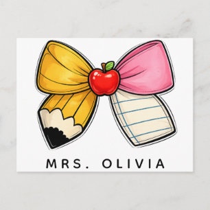 Carte Postale Cadeau personnalisé pour enseignant Enseignant s