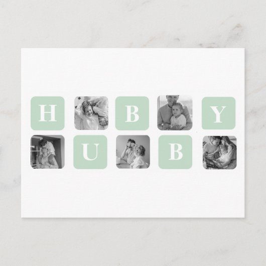 Carte Postale Cadeau photo collage moderne pour le meilleur mari (Devant)