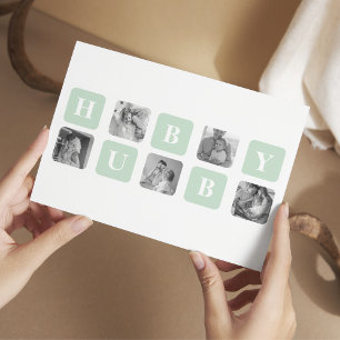 Carte Postale Cadeau photo collage moderne pour meilleur mari