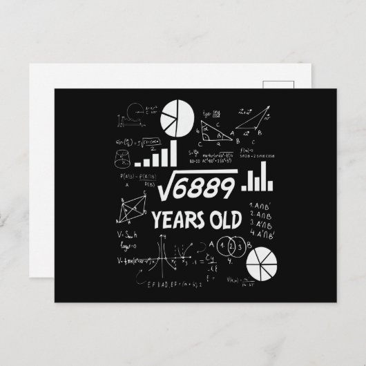 Carte Postale Cadeau pour 83 ans Prof de maths Cadeau d'annivers (Devant / Derrière)