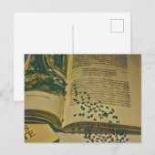 Carte Postale Cadeau pour amateur de bibliothèque (Devant / Derrière)
