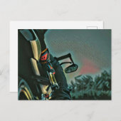 Carte Postale cadeau pour amateur de course de moto (Devant / Derrière)