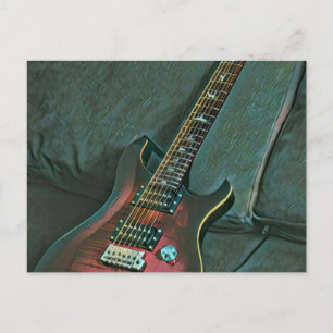 Carte Postale cadeau pour amateurs de guitare musicien