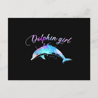 Carte Postale Cadeau pour amoureux de dauphins | Fille dauphin g