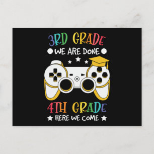 Carte Postale Cadeau pour enfants gamers pour la fin de la 3e an