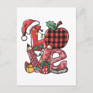 Carte Postale Cadeau pour Enseignant | Joyeux Noël Amour