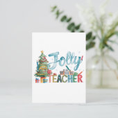 Carte Postale Cadeau pour Enseignant | Joyeux Noël Enseignant Jo (Debout devant)