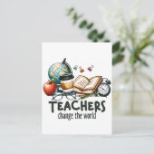 Carte Postale Cadeau pour Enseignant | Les Enseignants Changent (Debout devant)