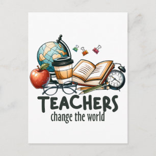 Carte Postale Cadeau pour Enseignant Les Enseignants Changent