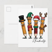 Carte Postale Cadeau pour Enseignant | Vie d'Enseignant au Crayo (Devant / Derrière)