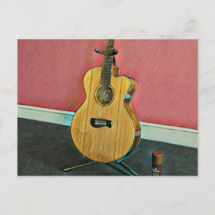Carte Postale Cadeau pour guitariste musicien