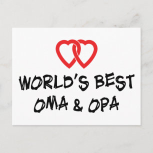 Carte Postale Cadeau pour les meilleurs grands-parents Oma et Op