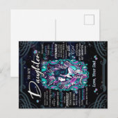 Carte Postale Cadeau pour ma fille, Lettre à ma fille de Papa (Devant / Derrière)