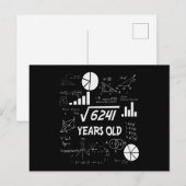 Carte Postale Cadeau pour un professeur de mathématiques âgé de (Devant / Derrière)