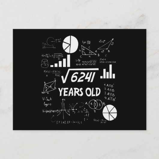 Carte Postale Cadeau pour un professeur de mathématiques âgé de (Devant)