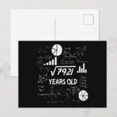 Carte Postale Cadeau pour un professeur de mathématiques de 89 a (Devant / Derrière)