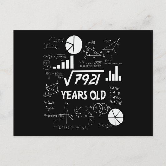 Carte Postale Cadeau pour un professeur de mathématiques de 89 a (Devant)
