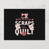 Carte Postale Cadeau Quilter | Quand la vie vous donne des reste (Devant)