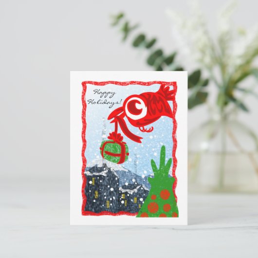 Carte postale Cadeau Red Bird (Debout devant)