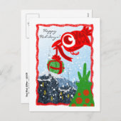 Carte postale Cadeau Red Bird (Devant / Derrière)