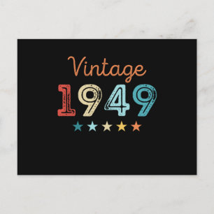 Carte Postale Cadeau rétro 80e anniversaire Vintage 1949 pour pe