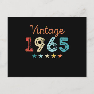 Carte Postale Cadeau Rétro Anniversaire 60 ans 1965 Vintage