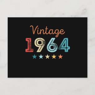 Carte Postale Cadeau rétro pour 60 ans Vintage 1964