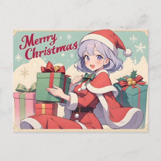 Carte postale Cadeau Retro Santa Claus (Devant)