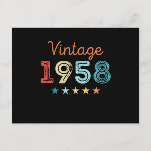Carte Postale Cadeau Rétro Vintage 1958 70e Anniversaire 70 ans