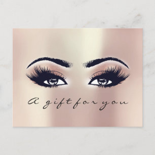 Carte Postale Cadeau Rose Gold Blush Maquillage