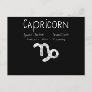 Carte Postale Cadeau Signe du zodiaque Capricorne pour amateur d