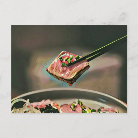 Carte Postale cadeau sushi cool (Devant)