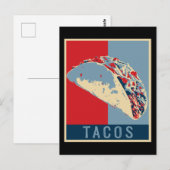 Carte Postale Cadeau Taco Femmes Cuisine Mexicaine Cinco De Mayo (Devant / Derrière)