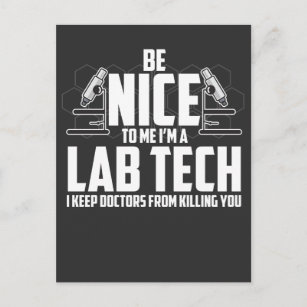 Carte Postale Cadeau technique de laboratoire Médicale - Technic