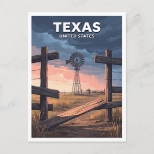 Carte Postale Cadeau Texas Panhandle Windmill Plains Amarillo