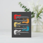 Carte Postale Cadeau vintage pour guitaristes (Debout devant)