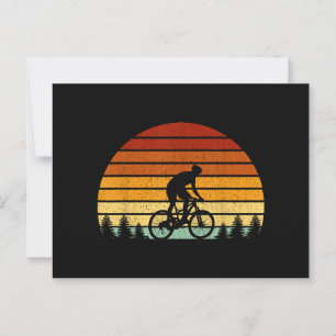 Carte Postale Cadeau VTT Sunset vintage Pour Mountain B