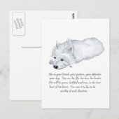 Carte Postale Cadeau West Highland White Terrier (Devant / Derrière)