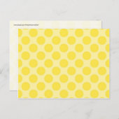 Carte Postale Cadeaux amusants de citrons avec motif à pois jaun (Devant / Derrière)