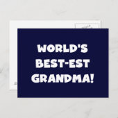 Carte Postale Cadeaux blancs des textes de grand-maman du (Devant / Derrière)